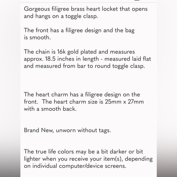 Heart Locket Pendant Necklace - Picture 8 of 8